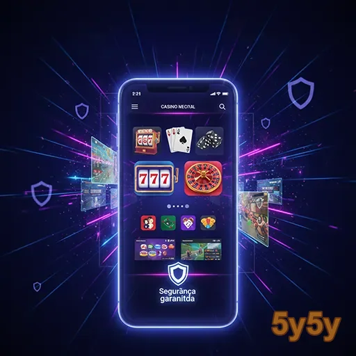 Logo do 5y5y, cassino VIP para mobile, destacando a exclusividade e diversão nativa dos jogos.