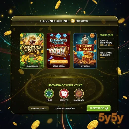 Logo do 5y5y, cassino online com jogos seguros e confiáveis.