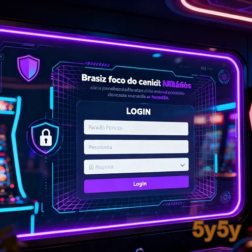 Interface de login dos serviços VIP do 5y5y, oferecendo acesso exclusivo para usuários.